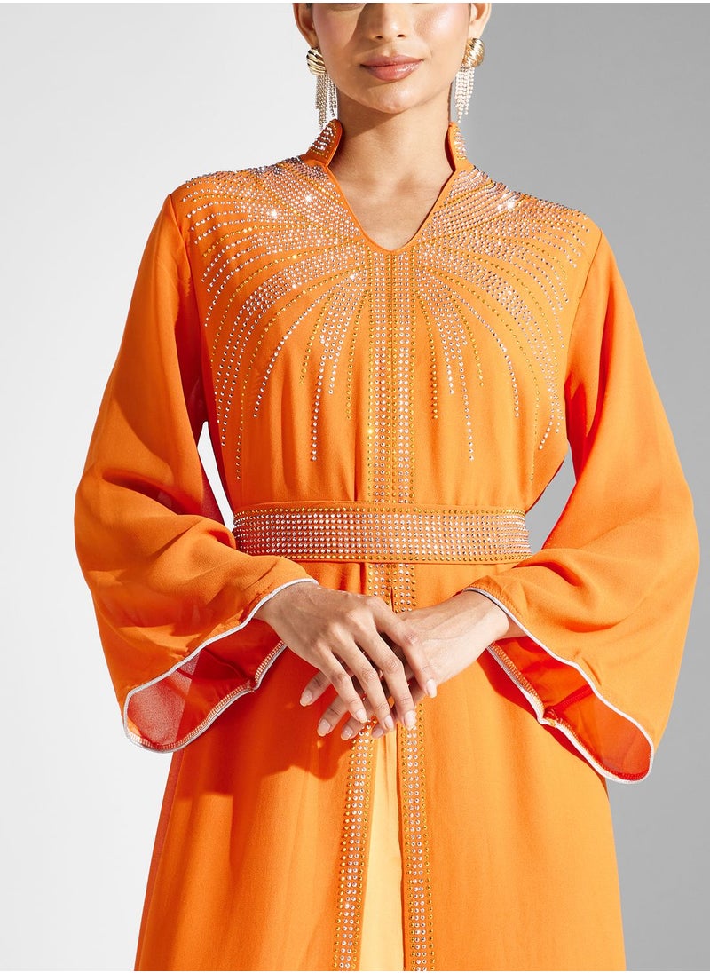 Khizana - Embroidered Detail Abaya - Image 1