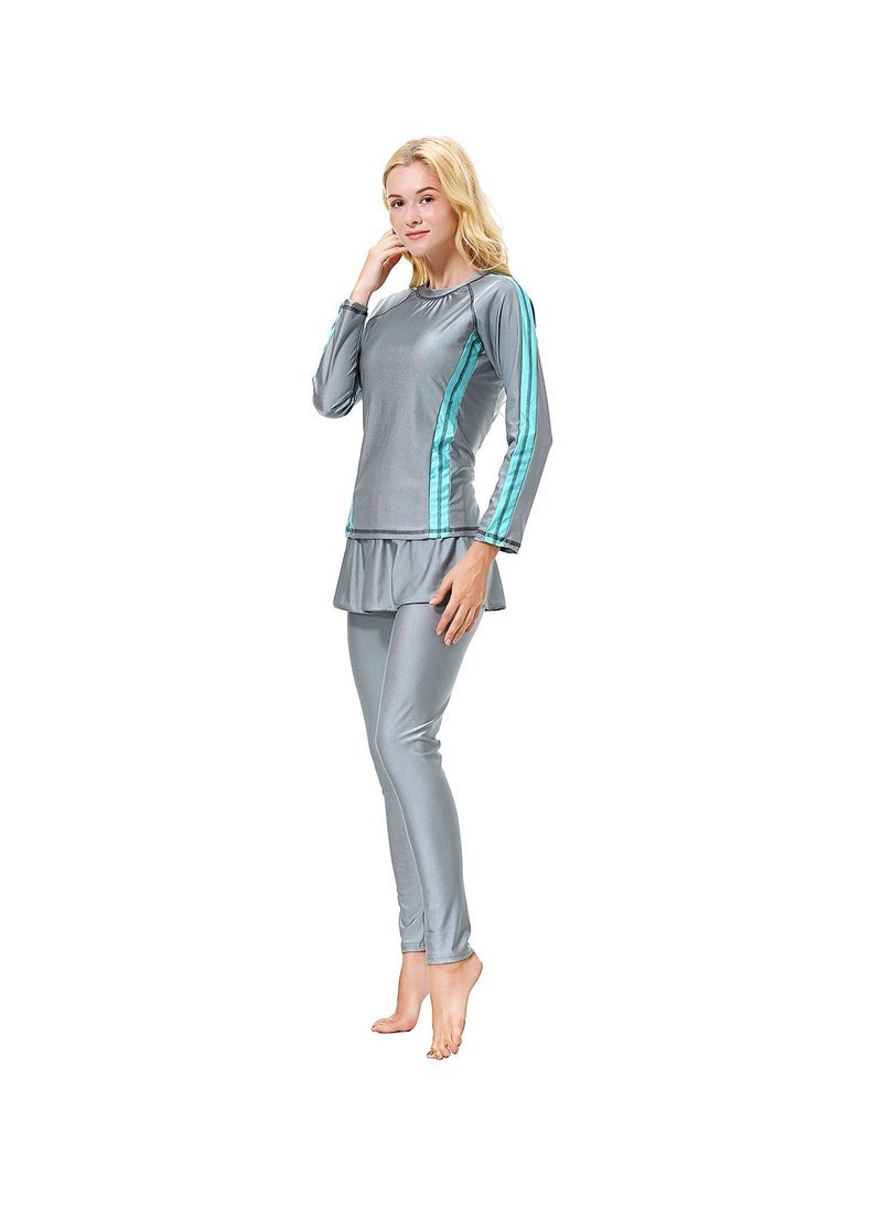 NADANBAO Modest Muslim Swimwear Girls Full Cover Islamic Hijab Sportswear Suit 3 Pieces Full Covered Burkini for Women - Image 4