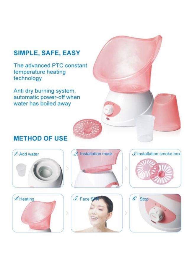 NIBEMINENT Electric Face Steamers Pink/White - Image 3