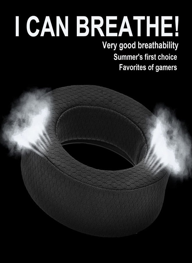 defean وسادات أذن قابلة للتبديل من ديفيان - جودة محسّنة من قماش أكثر سمكًا وقابل للتنفس متوافقة مع سماعات الرأس Corsair HS50 Pro HS60 HS70 - Image 2