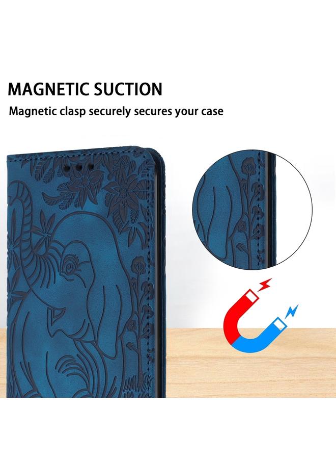 اس-توب جراب لهاتف Samsung Galaxy S21 FE 5G جراب هاتف جلدي منقوش عليه صورة فيل عتيق - Image 5