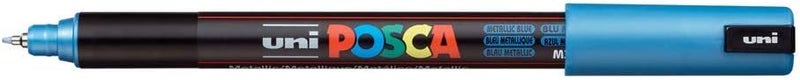 POSCA Posca Acrylic Paint Marker PC1MR Ultra Fine tip Metallic Blue PX89938000 