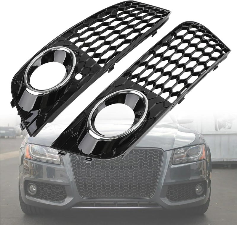 Fit for Audi A4 B8 RS4 2009 2010 2011 2012 Honeycomb Mesh Fog Light Open Vent Grille Intake Cover 8KD807682 8KD807681 Grill Parts - Image 3
