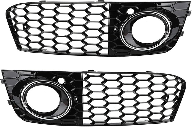 Fit for Audi A4 B8 RS4 2009 2010 2011 2012 Honeycomb Mesh Fog Light Open Vent Grille Intake Cover 8KD807682 8KD807681 Grill Parts - Image 1