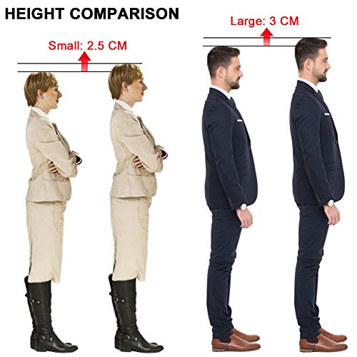 Ailaka Height Increase Insoles (Can be Worn in Socks), Arch Support Half Inserts Shock Absorption Heel Lifts Cushion Pads for Men & Women (Small) - Image 4