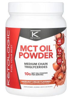 Ketologic MCT Oil Powder Hazelnut Cream 16.2 oz (454 g) 