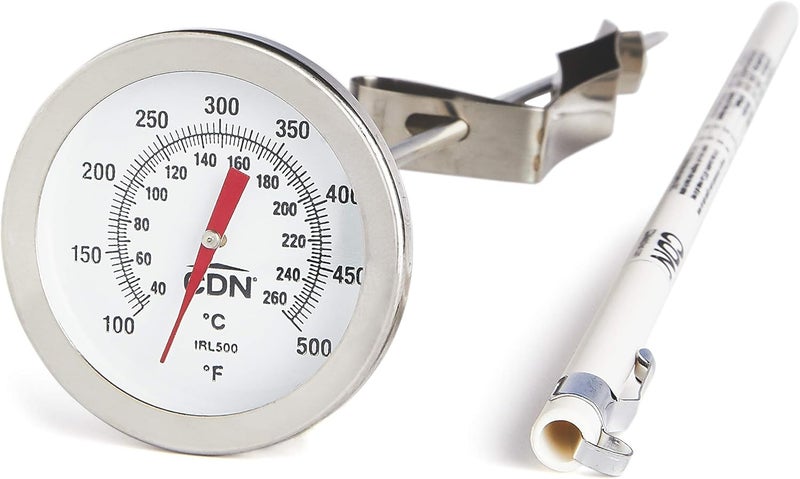 CDN Deep Fry Thermometer 12" Instant Read Long Stem, Stainless Steel, Best for Turkey, Candy, Meet, Grill IRL500 - Image 1