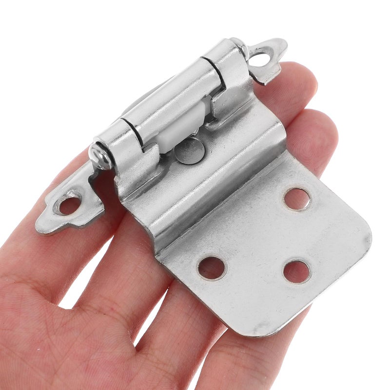 Self Closing Cabinet Hinge Spring Loaded 3 8 Inch Concealed Silver Automatic - Image 4