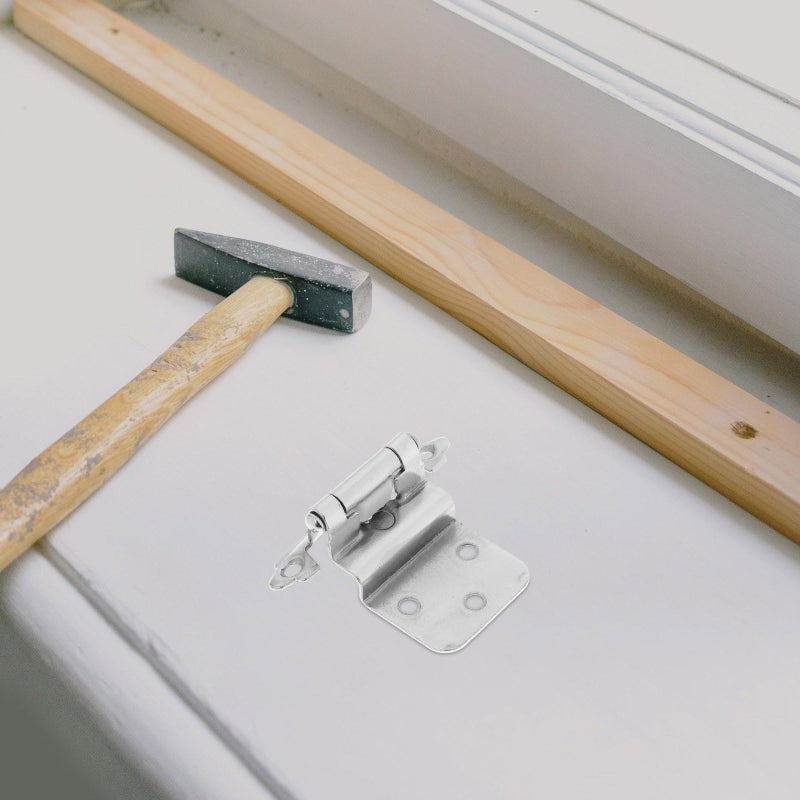 Self Closing Cabinet Hinge Spring Loaded 3 8 Inch Concealed Silver Automatic - Image 5