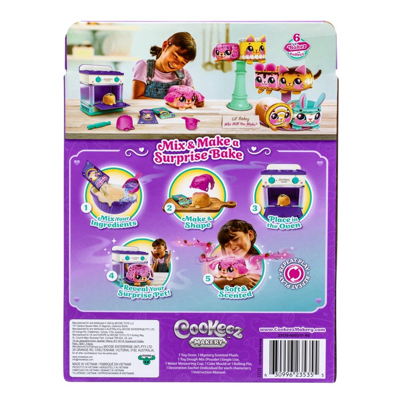 Cookeez Makery فرن كوكيس ميكري ليل باكز، اخلط العجين واصنع حيوان أليف مفاجئ برائحة عطرة على شكل لعبة قماش لذيذة الرائحة (غير إلكترونية)، اخبز واجمع - قد تختلف الأنماط. - Image 4