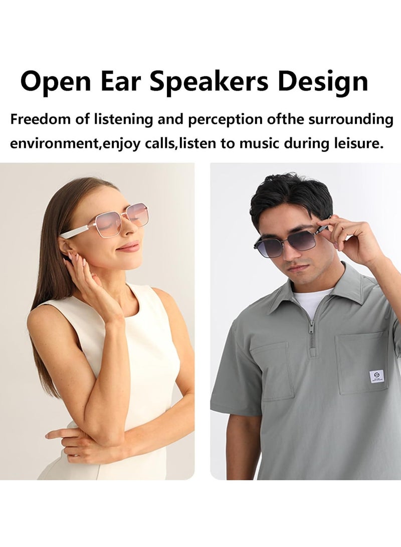 MZ02 Smart Bluetooth Sunglasses for Music Playback and Phone Calls with UV400 Protection and 15-Minute Fast Charging Black Model - Image 3