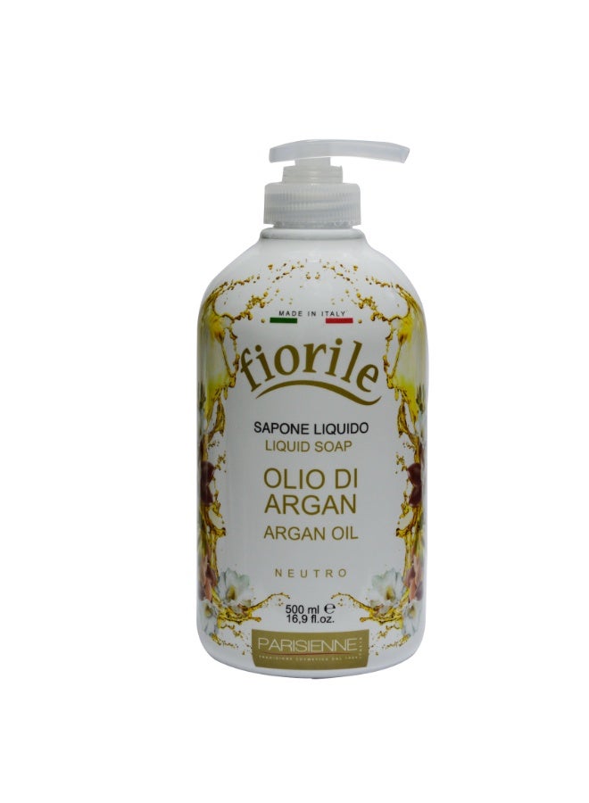 Fiorile Liquid Soap Argan Oil 500ML | Nourishing & Moisturizing Hand Wash | Germ Protection & Deep Cleansing | Perfect for all skin types - Image 1