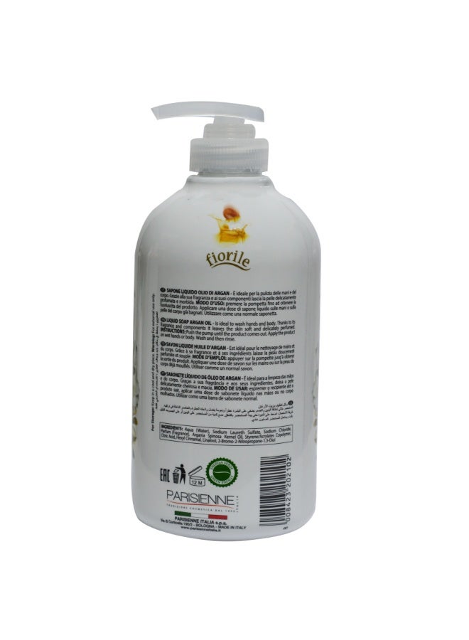 Fiorile Liquid Soap Argan Oil 500ML | Nourishing & Moisturizing Hand Wash | Germ Protection & Deep Cleansing | Perfect for all skin types - Image 2