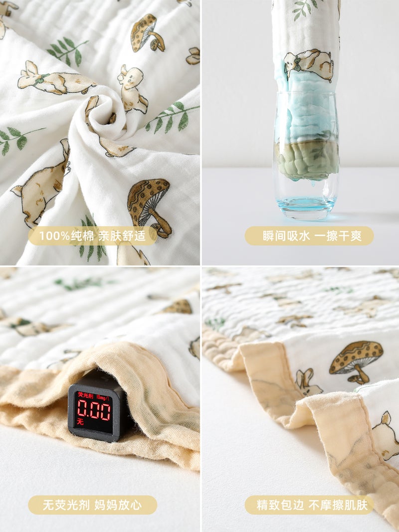 Baby Quilt Cotton Six-Layer Gauze Bath Towel Newborn Aa Class Single Bag Towel Blanket For Newborn Baby - Image 4