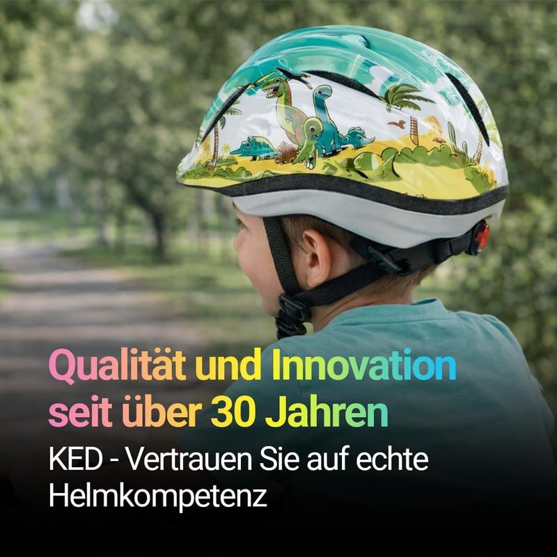 KED Kinderhelm Meggy II Trend Bicycle Helmet, Green Croco Glossy - Image 4