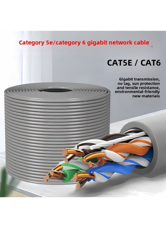 Generic Network Cable Household Super Category 5 Category 6 Gigabit Outdoor High-speed Computer Broadband 8-core Network Monitoring Twisted Pair 10 M-Colour:Blue 【category 5e Oxygen-free Copper】-Line Length  - Image 5