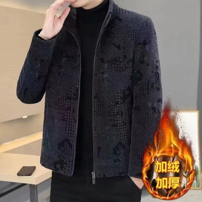 Men'S Coat Thickened Warm Woolen Coat Thickened Versatile High-End Casual Jacket Coat For Men - Image 1