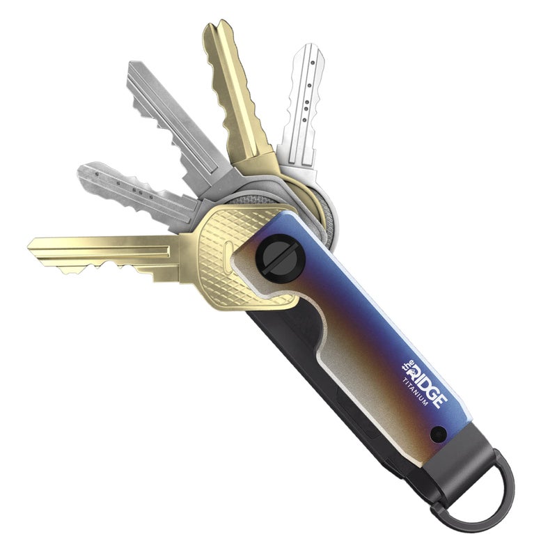 The Ridge The Ridge Key Organizer - Compact Metallic Key Holder | Minimalist Innovative Keyholder | Smart Keychain Secures 2-6 Keys (Burnt Titanium)  - Image 1
