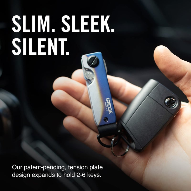 The Ridge The Ridge Key Organizer - Compact Metallic Key Holder | Minimalist Innovative Keyholder | Smart Keychain Secures 2-6 Keys (Burnt Titanium)  - Image 5