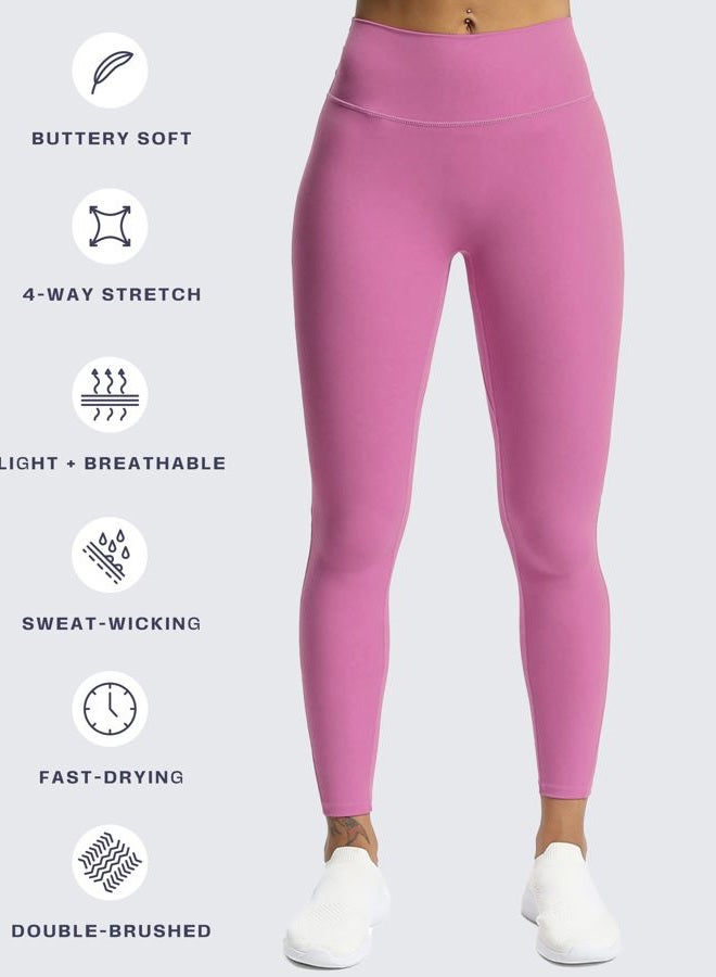 Aoxjox High Waisted Workout Leggings for Women Trinity Yoga Pants 26.5", Spring Crocus, M - Image 4