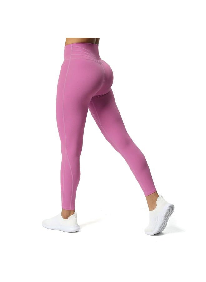Aoxjox High Waisted Workout Leggings for Women Trinity Yoga Pants 26.5", Spring Crocus, M - Image 1