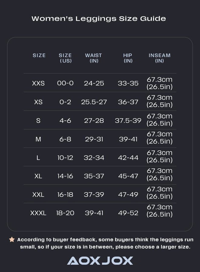 Aoxjox High Waisted Workout Leggings for Women Trinity Yoga Pants 26.5", Spring Crocus, M - Image 5