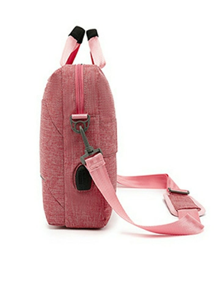 CoolBELL - Large Capacity Laptop Bag Multi-Functional Briefcase Pink - Image 1