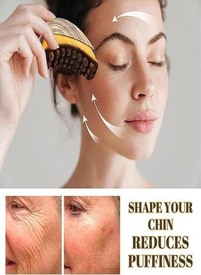 CETLO Facial Massage Tool Chin Shaper, Reduces Puffiness, Ergonomic Curve Design, Ultra Soft Bristles, Non-Slip Grip, Compact Size 6.3 x 5 cm - Image 3