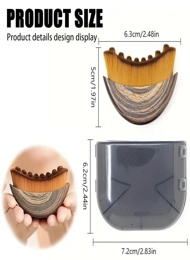 CETLO Facial Massage Tool Chin Shaper, Reduces Puffiness, Ergonomic Curve Design, Ultra Soft Bristles, Non-Slip Grip, Compact Size 6.3 x 5 cm - Image 2