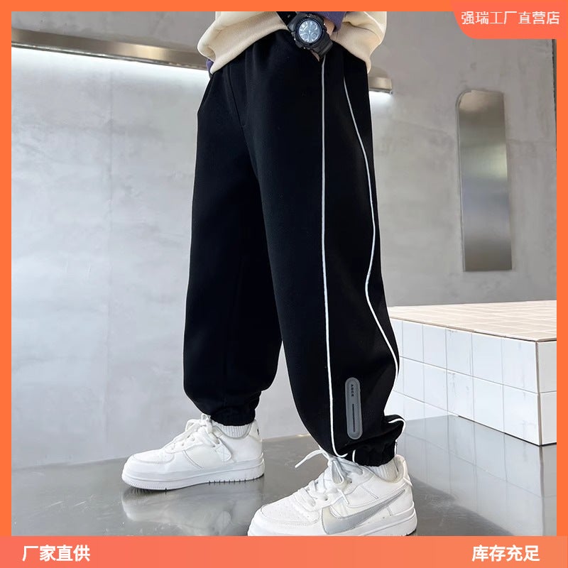 Boys' Autumn Pants Sports Pants Autumn Thin Large Children'S Casual Long Trend - Image 2