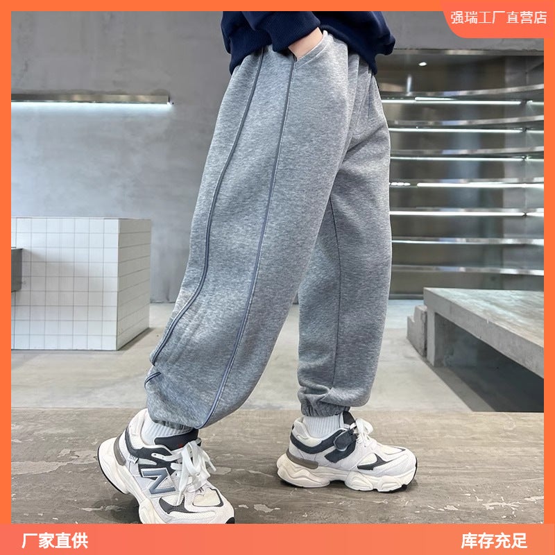 Boys' Autumn Pants Sports Pants Autumn Thin Large Children'S Casual Long Trend - Image 4
