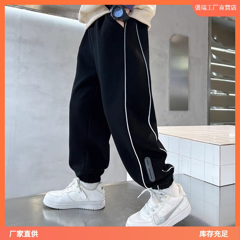 Boys' Autumn Pants Sports Pants Autumn Thin Large Children'S Casual Long Trend - Image 3