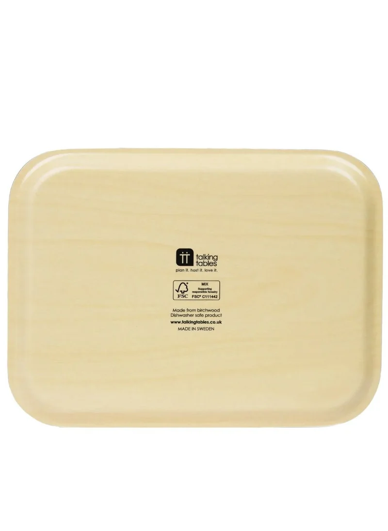 Talking Tables Lilac Gingham Wooden Serving Tray