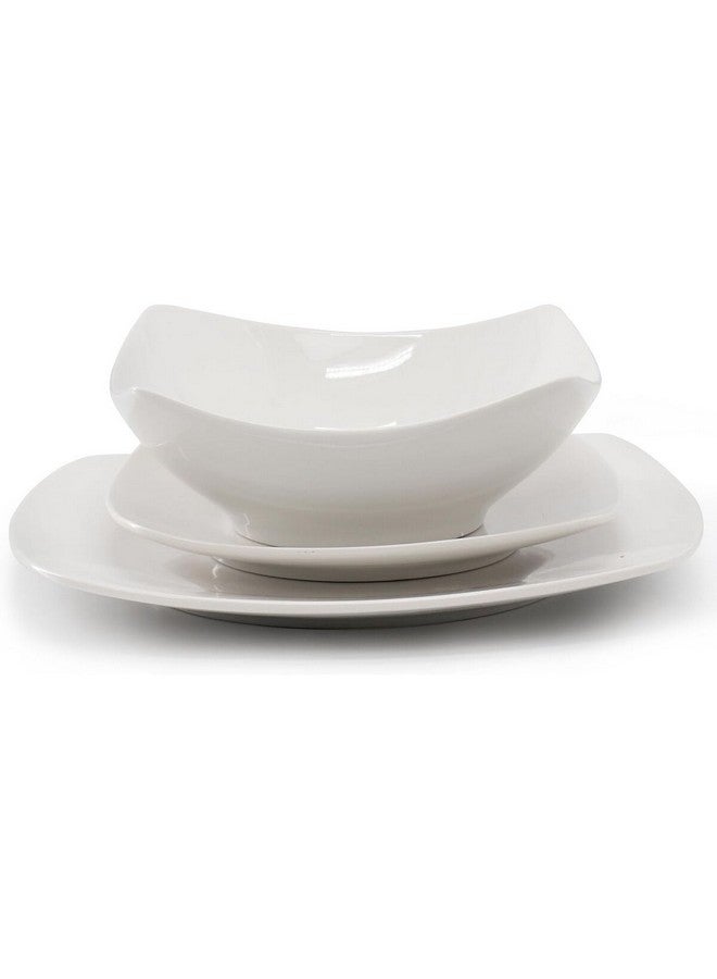 جيبسون طقم عشاء سيراميك مربع يومي  قطعة أبيض - Image 2