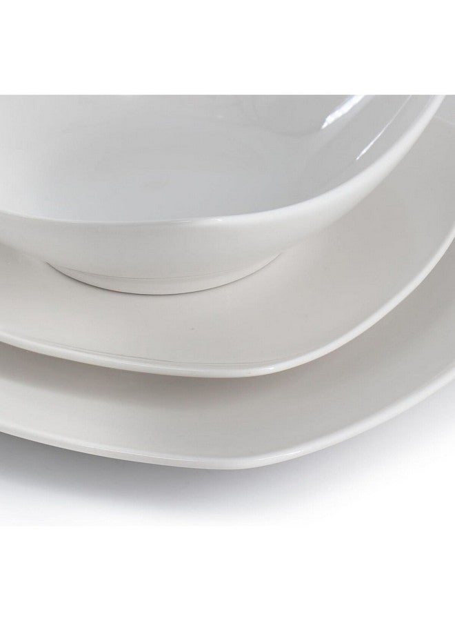 جيبسون طقم عشاء سيراميك مربع يومي  قطعة أبيض - Image 5
