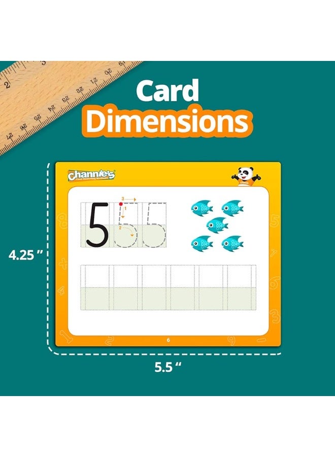 Channie's Channieâ€™s One Card a Day Single Digit Addition and Subtraction Flash Cards, 34 Dry Erase Pre K - 1st Grade Math Flashcards for Kids, 312 Problems, Fun & Easy to Follow - Image 3