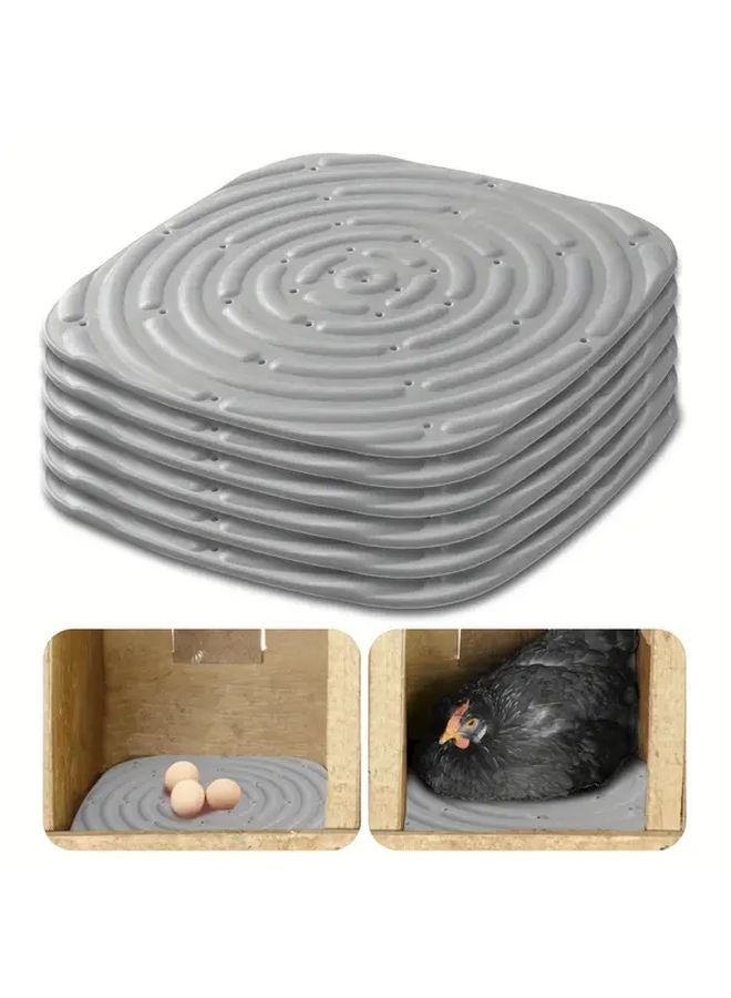 2pcs Grey Washable Chicken Nesting Pads Soft Durable Reusable Coop Liners - Image 3