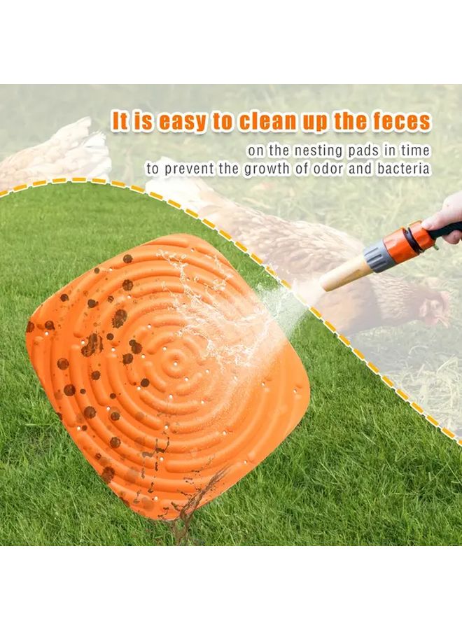 2pcs Grey Washable Chicken Nesting Pads Soft Durable Reusable Coop Liners - Image 5