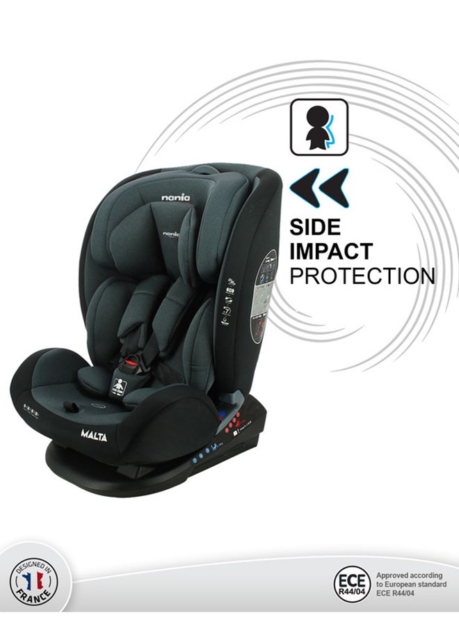 Nania Malta Grey Black Baby Car Seat, Group 0+,1,2,3 (0-36Kg), Suitable From Birth  - Image 5