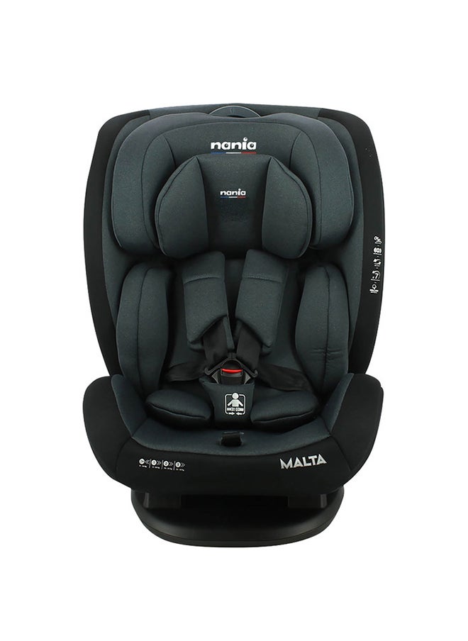 Nania Malta Grey Black Baby Car Seat, Group 0+,1,2,3 (0-36Kg), Suitable From Birth  - Image 1