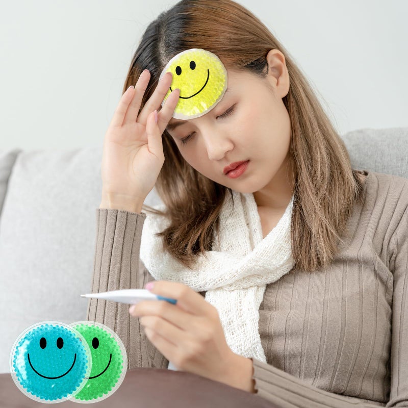 Burbell 48 Pack Smile Boo Boo Ice Packs Small Hot Cold Reusable Gel Bead Multicolored Ice Pack Cold Therapy for Fever Wisdom Teeth Tired Eyes Headache Pain Relief Toothache Supplies - Image 5