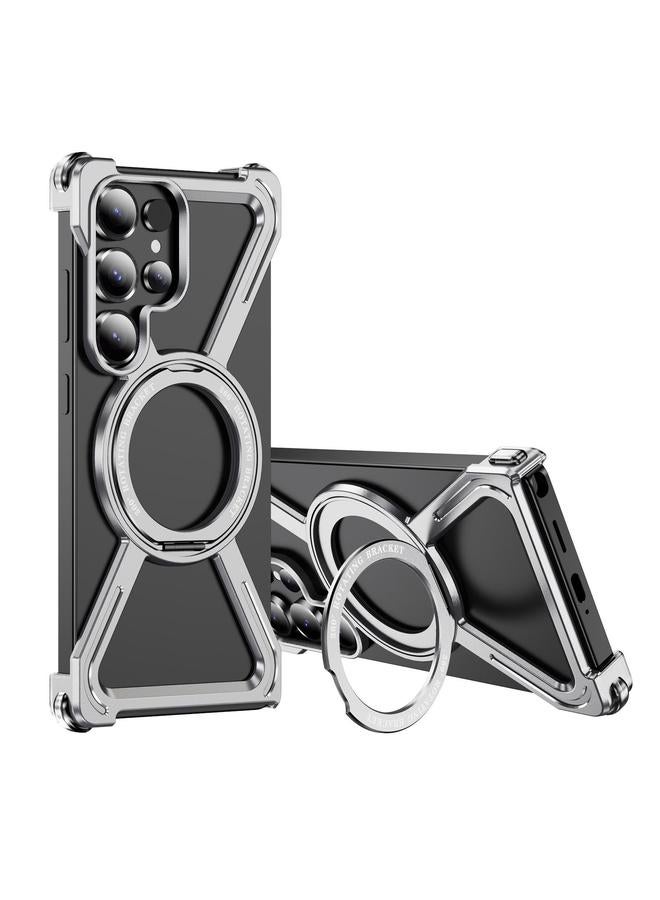 erorex Case For Samsung Galaxy S25 Ultra 5G Titanium Alloy MagSafe Magnetic Airbag Shockproof Phone Case - Image 1