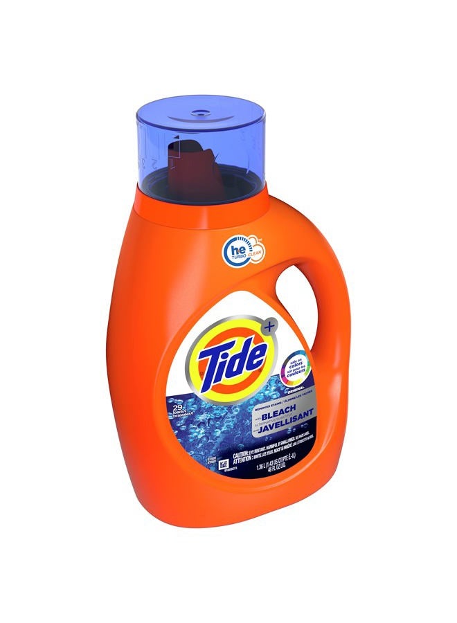 Tide Plus Bleach Alternative Safe on Colors HE Turbo Clean Liquid Laundry Detergent, Original Scent, 1.36 L (29 Loads) - Image 2