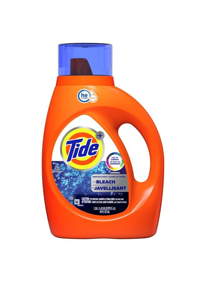 Tide Plus Bleach Alternative Safe on Colors HE Turbo Clean Liquid Laundry Detergent, Original Scent, 1.36 L (29 Loads) - Image 1
