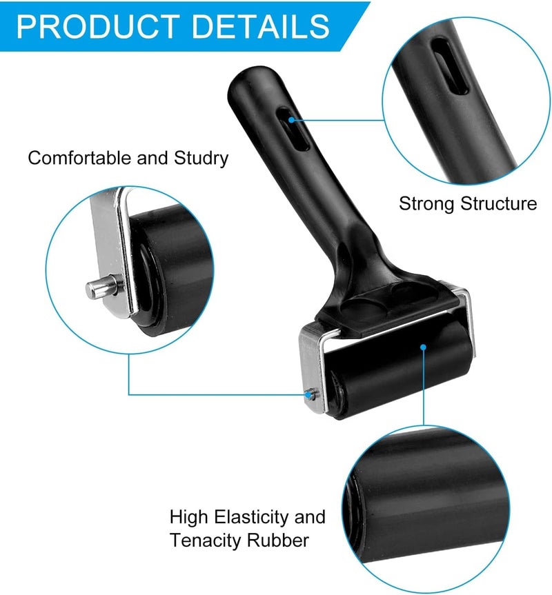ARROLLIANT Printmaking Art Roller Rubber Ink Print Roller Black Soft Ink Oil Painting Brayer with Handle for Block Printing Making Stamping Gluing Application DIY Art and Craft Tool Size (2 INCH) - Image 2