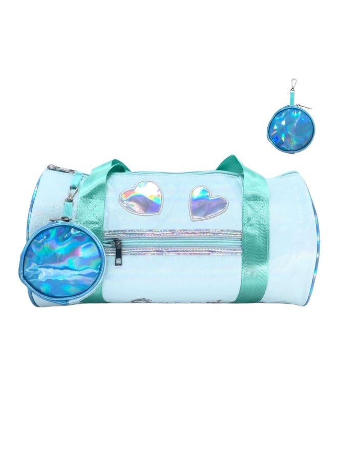 i-kola SWEET GREEN Duffle Bag | Lightweight & Waterproof Sports Duffle | Multi-Compartment Tote & Carry-On Duffle | Overnight Weekender Travel Bag with Pouch (2020 LIGHT GREEN) - Image 2