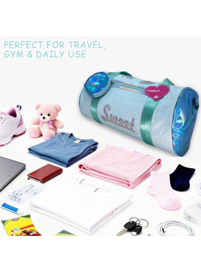 i-kola SWEET GREEN Duffle Bag | Lightweight & Waterproof Sports Duffle | Multi-Compartment Tote & Carry-On Duffle | Overnight Weekender Travel Bag with Pouch (2020 LIGHT GREEN) - Image 4