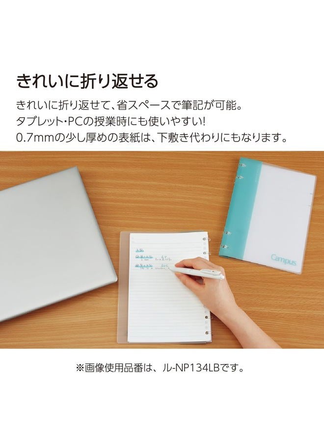 Kokuyo Loose Leaf Binder A5 Campus Notebook Binder 2x2 Ring Light Blue L-NP134LB - Image 3