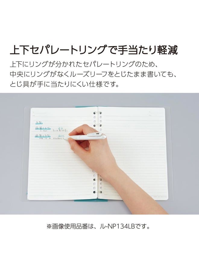 Kokuyo Loose Leaf Binder A5 Campus Notebook Binder 2x2 Ring Light Blue L-NP134LB - Image 4