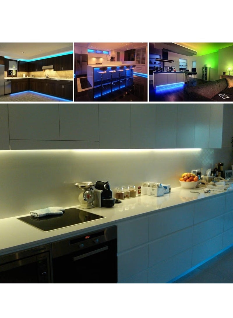 راكسوم أضواء شريط LED USB مع صندوق بطارية وجهاز تحكم عن بعد، 9.84FT/3M، لون مرن 5050 RGB، 5 فولت آمنة وقابلة للمس، DIY (9.84FT/3M) - Image 4